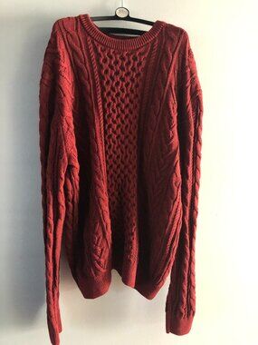 Simons Vintage Red Knit Sweater